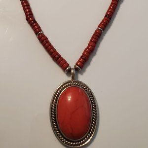 Red Coral Chaps Necklace